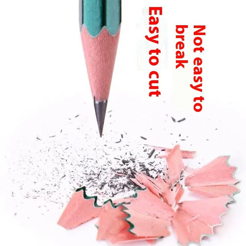 Green Rod hexagonal drawing pencils set of 10 with HB and 2B hardness grades
