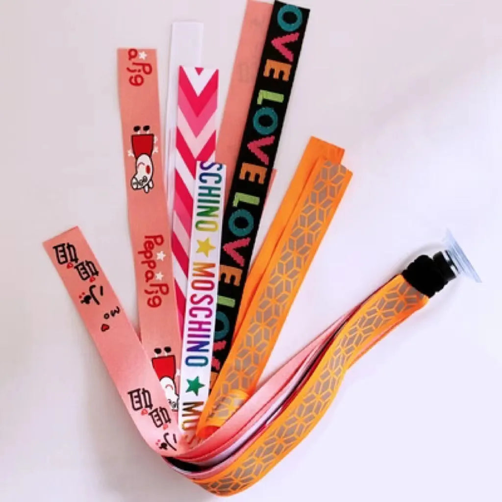 Decorative ribbon streamer for a child's ski or skating helmet in various colour options.