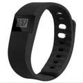 Ordinary bracelet pedometer fitness tracker in five colours on a wrist
