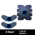 Eight-piece abdominal massage patch set with silicone nodes on ABS resin framework