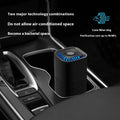 Mini USB car air purifier in black and white options for smoke and dust removal