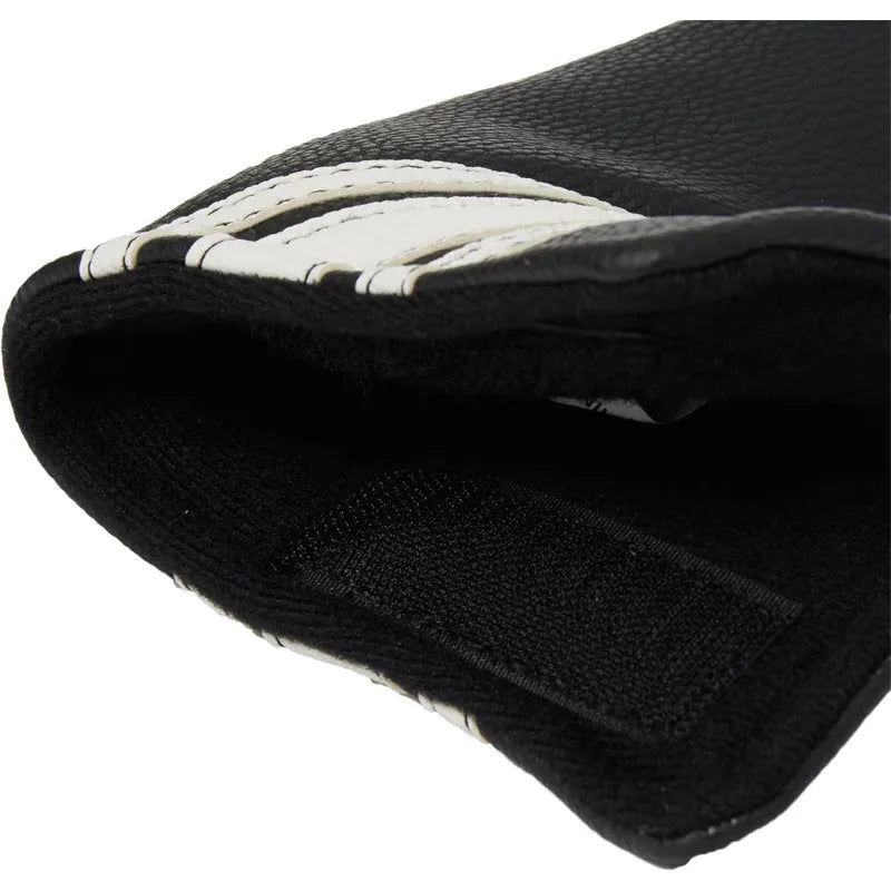 Black PU leather golf club head cover for putter and push rod protection