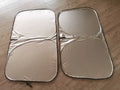 Aluminium foil car sunshade for heat and UV protection in silver colour