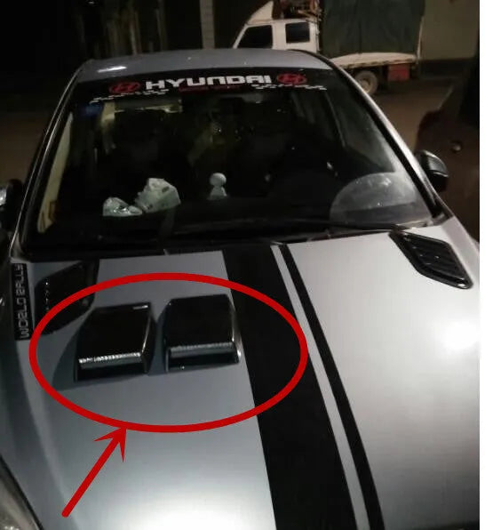 Car decoration simulation air vent in black, white or silver colours with ABS plastic construction