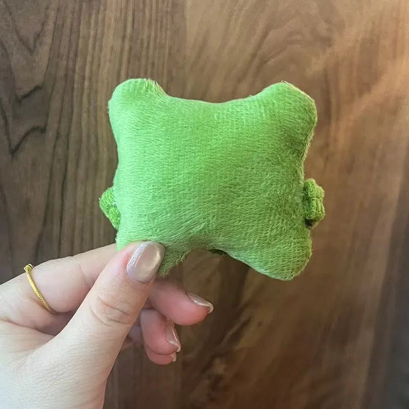 Plush wrist protector mouse pad mini pillow in blue, green, or pink colour options