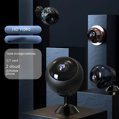 1080p wireless Wi-Fi surveillance camera with ABS housing and USB cable