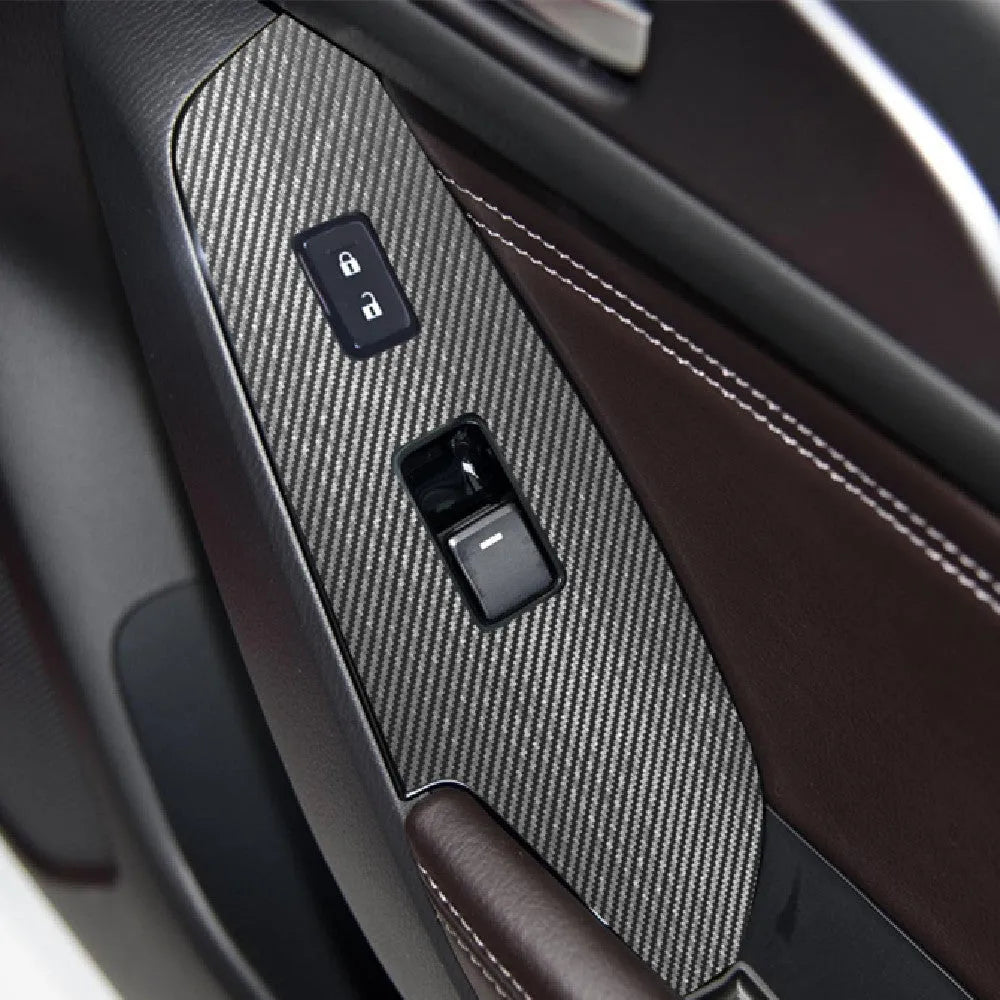 TPU protective film set of 4 pieces for car door control panels in multiple colour variations