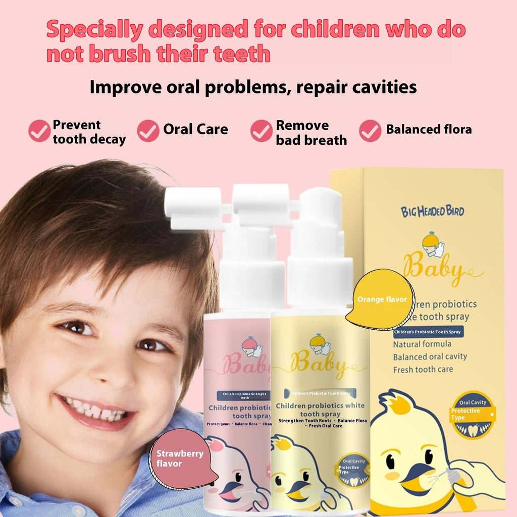 Children's probiotic oral care spray bottle with 40ml capacity for cavity protection