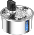 Stainless steel constant temperature pet water fountain with heating control base