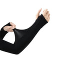 Open finger driving sun protection sleeves in white, pink, grey, black and blue colour options