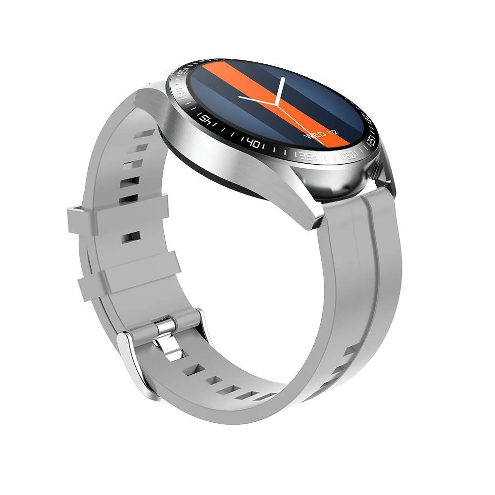 GS3 Max smartwatch with black silicone strap on a wrist, showing its 1.35-inch IPS touchscreen display.