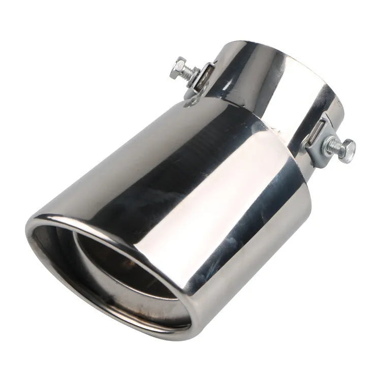 Stainless steel car exhaust tail pipe in straight and curved shapes with baked blue, silver, colourful finishes