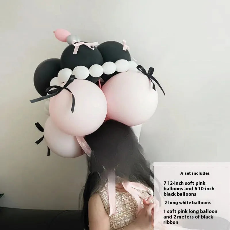 Balloon bouquet DIY kit for cake decoration with round balloons and ten style options