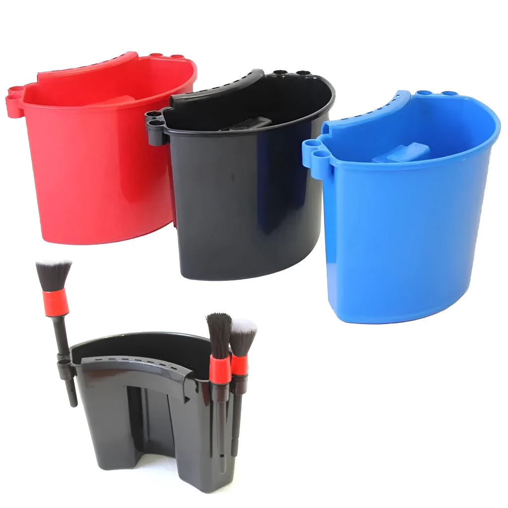 24 litre car washing bucket available in black, red, blue, and pink colour options