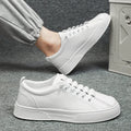 Men's low top mesh sports shoes ZJ106 Black with synthetic leather upper and PVC sole flat heel