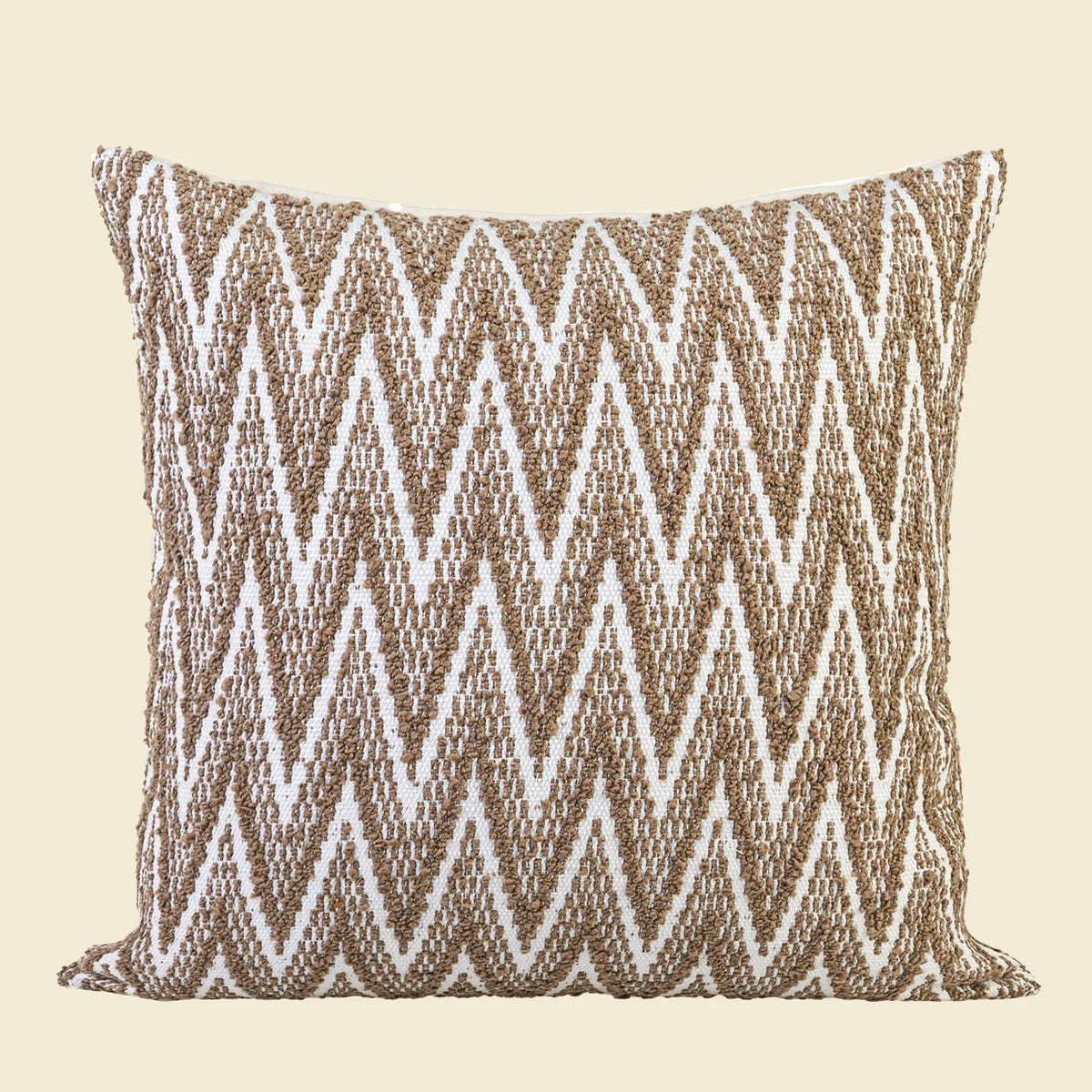 Chinese ancient style 45cm square cushion with feather velvet filler in maillard colour patterns