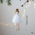 Pink and white ballet girl angel plush doll decorative toy