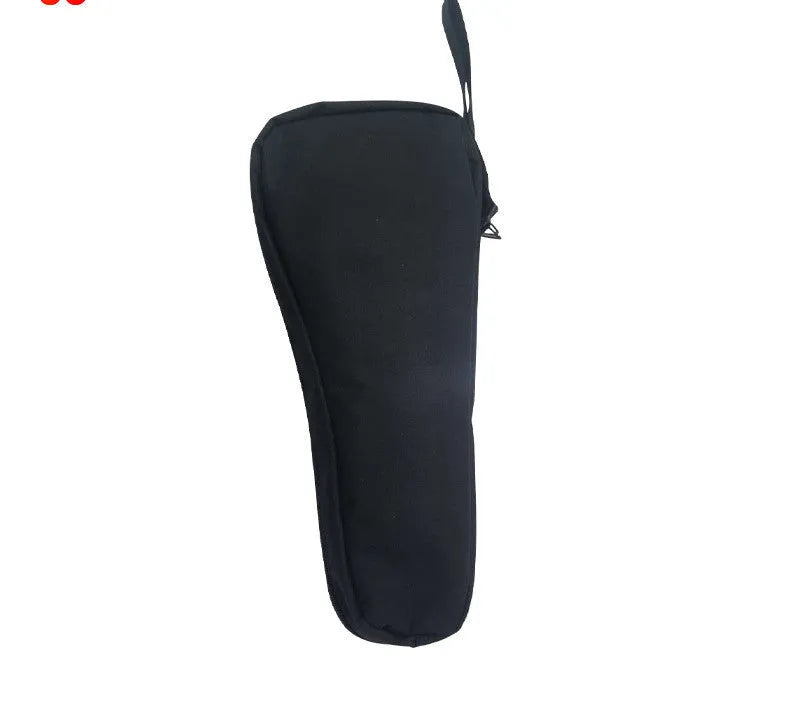 Black cloth storage bag for mobile phone stabilizer accessories with zippered closure