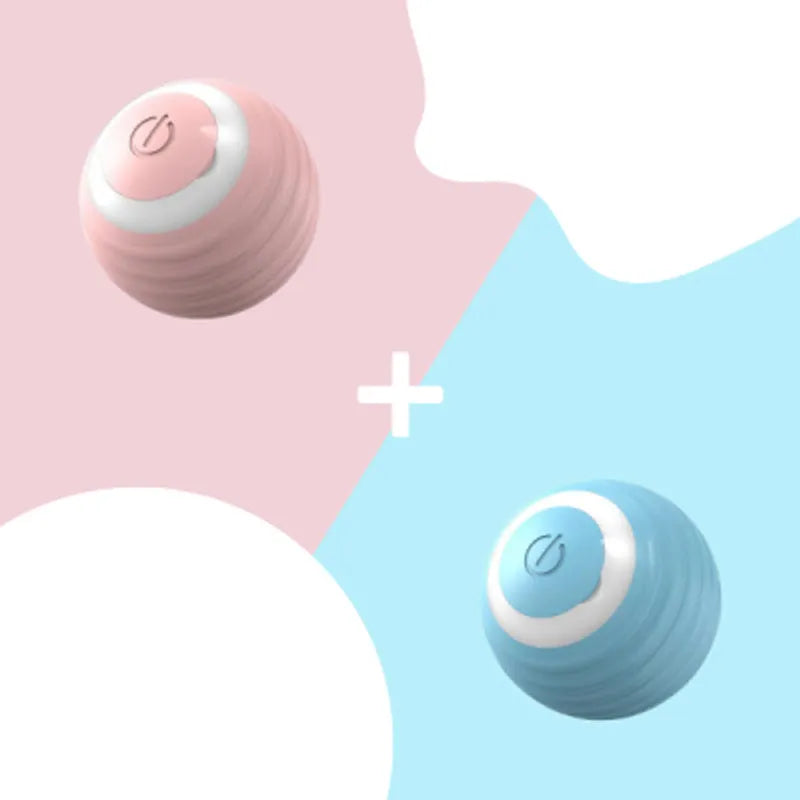 Automatic moving bouncing rolling ball smart cat toy in blue and pink colour options