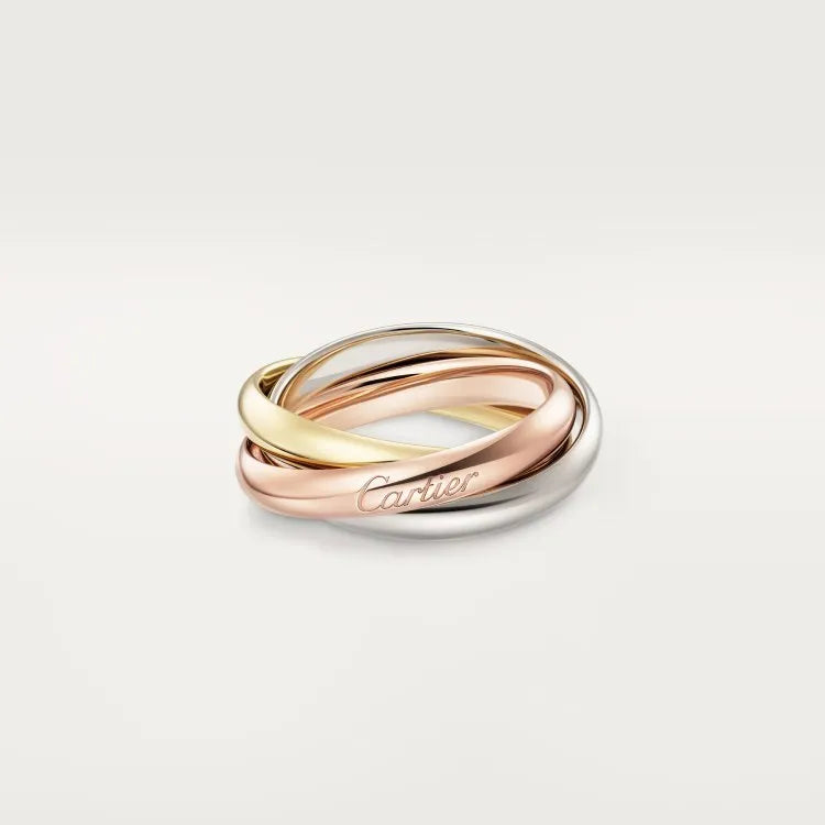 Silver geometric couple rings with full diamond band in gold rose silver colour option