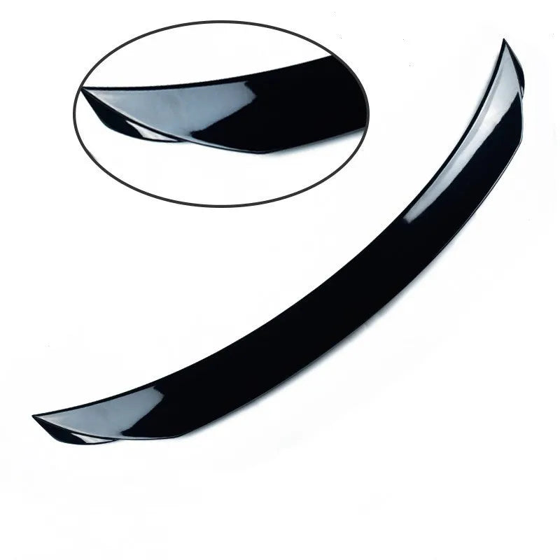 Mazda 3 Axela Exela large rear spoiler in bright black finish with fixed wind surround design