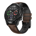 Ticwatch Pro X smartwatch with round display on a wrist, showing 4G connectivity and dual-screen interface.