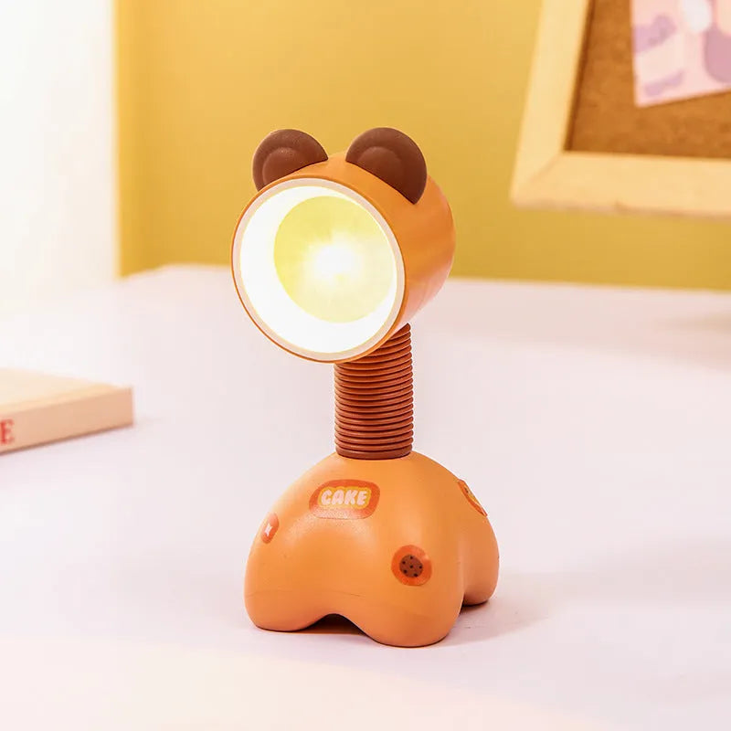 DIY magnetic cartoon night lamp with adjustable base and battery power