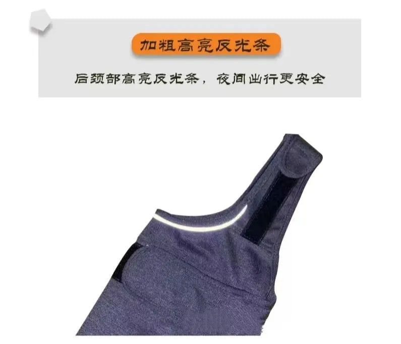 Heather grey dog anxiety jacket, a warm vest made from brocade cotton ponte-de-roma fabric.
