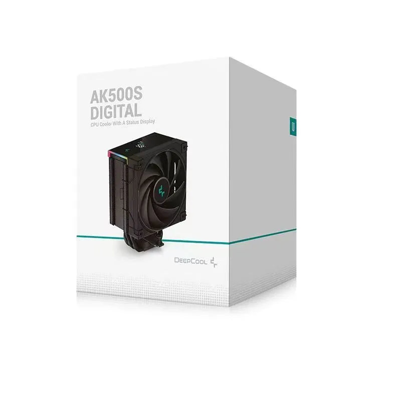 Deepcool AK-Series dual tower CPU air cooler with digital display and 120mm fan