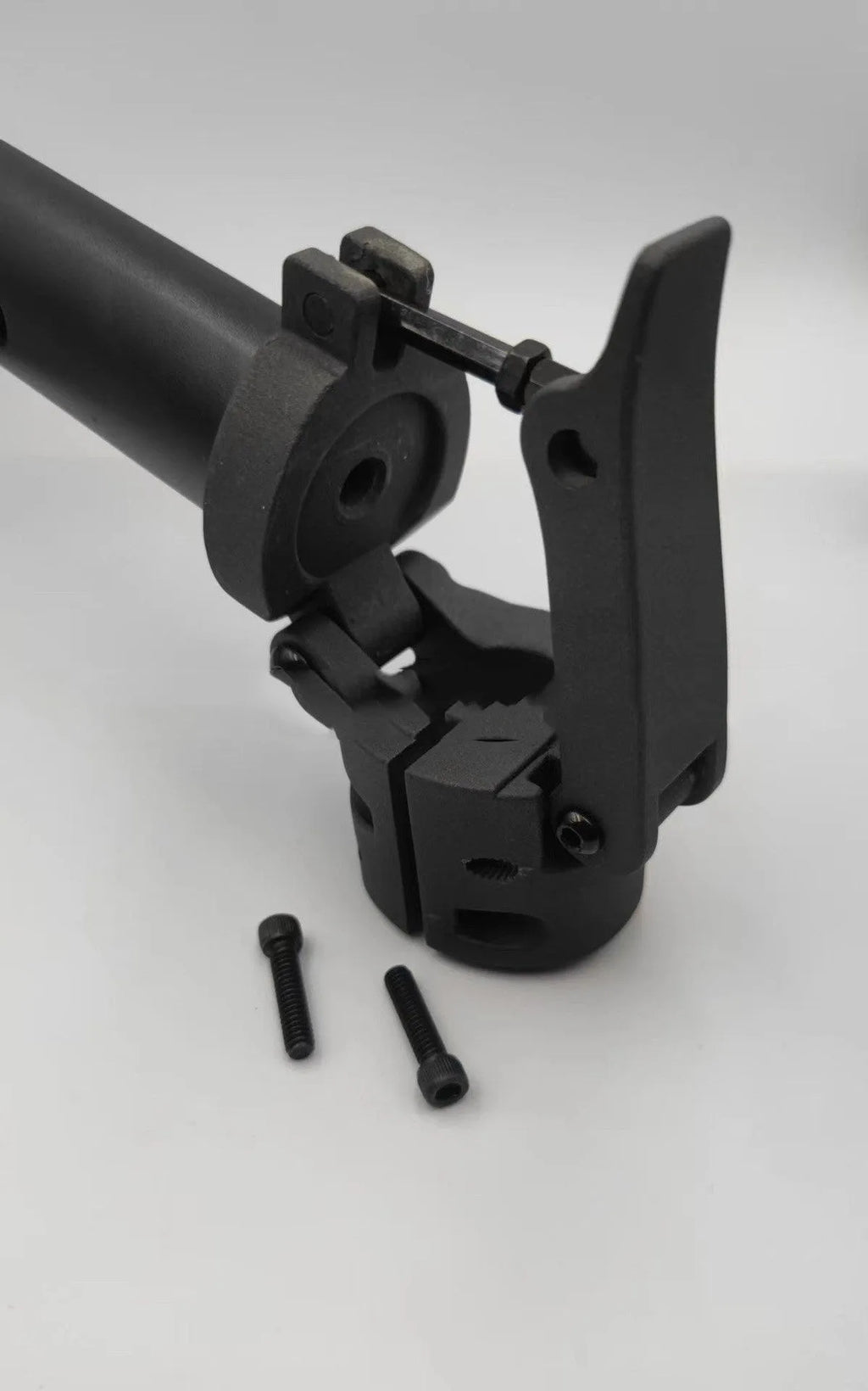 Black folding upright pole replacement part for Nanbo No. 9 electric scooter