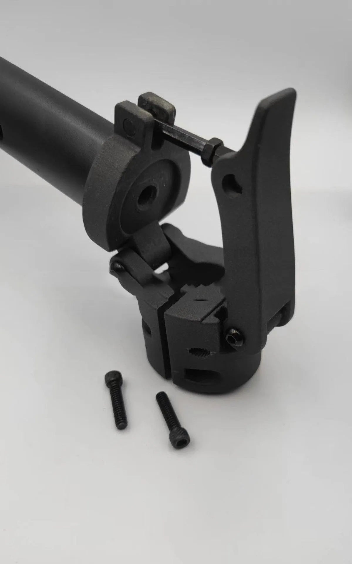 Black folding upright pole replacement part for Nanbo No. 9 electric scooter