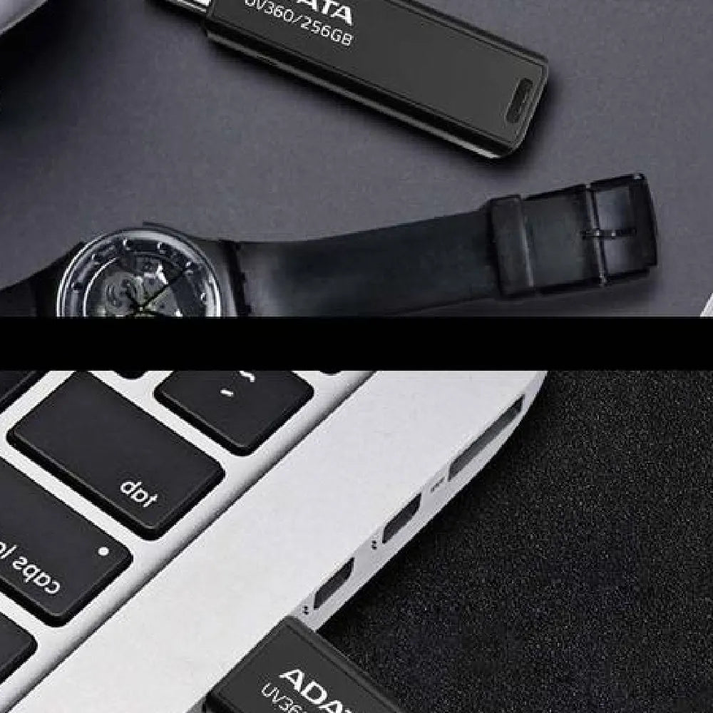 Black plastic waterproof USB flash drive for car mounting with capacity options 32GB 64GB 256GB