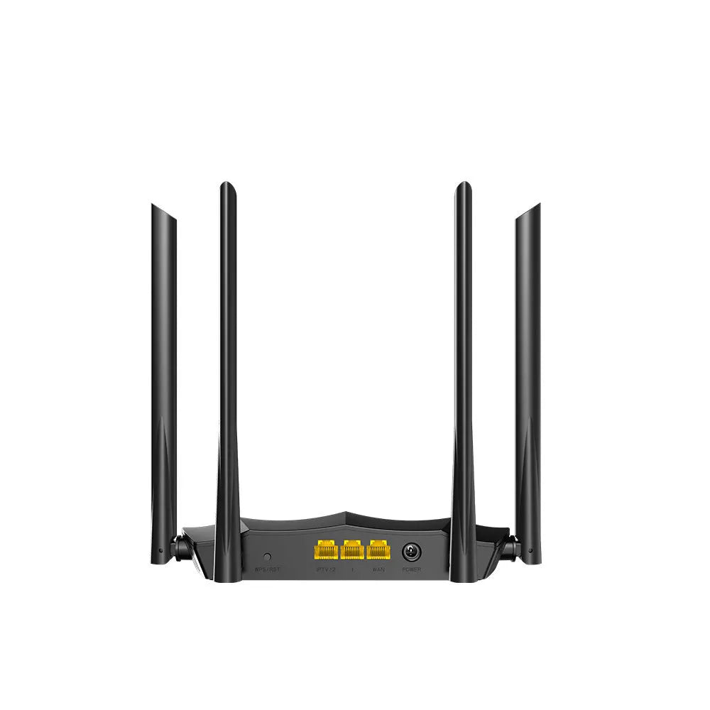 AC8 dual-band gigabit wireless router with three antenna slots on a white background.
